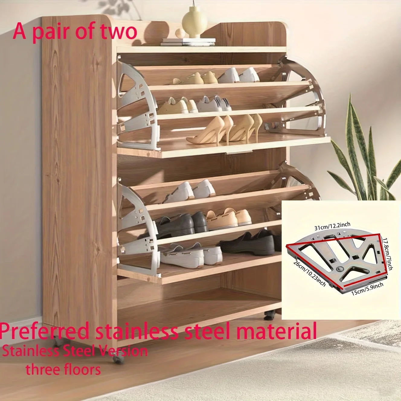 3-Tier Foldable Shoe Rack