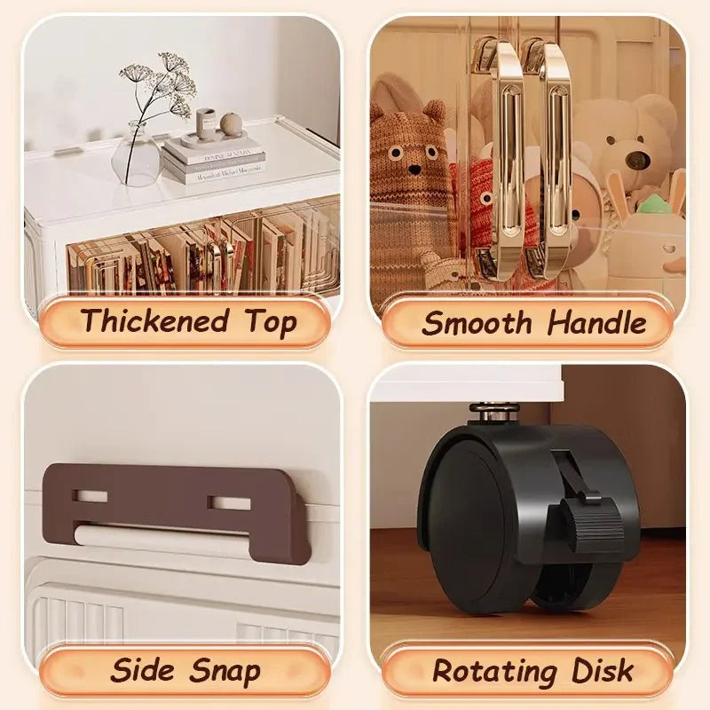Foldable Multifunction Storage Cabinet with Large Capacity