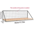 Wall Mounted Floating Shelf with Metal Basket