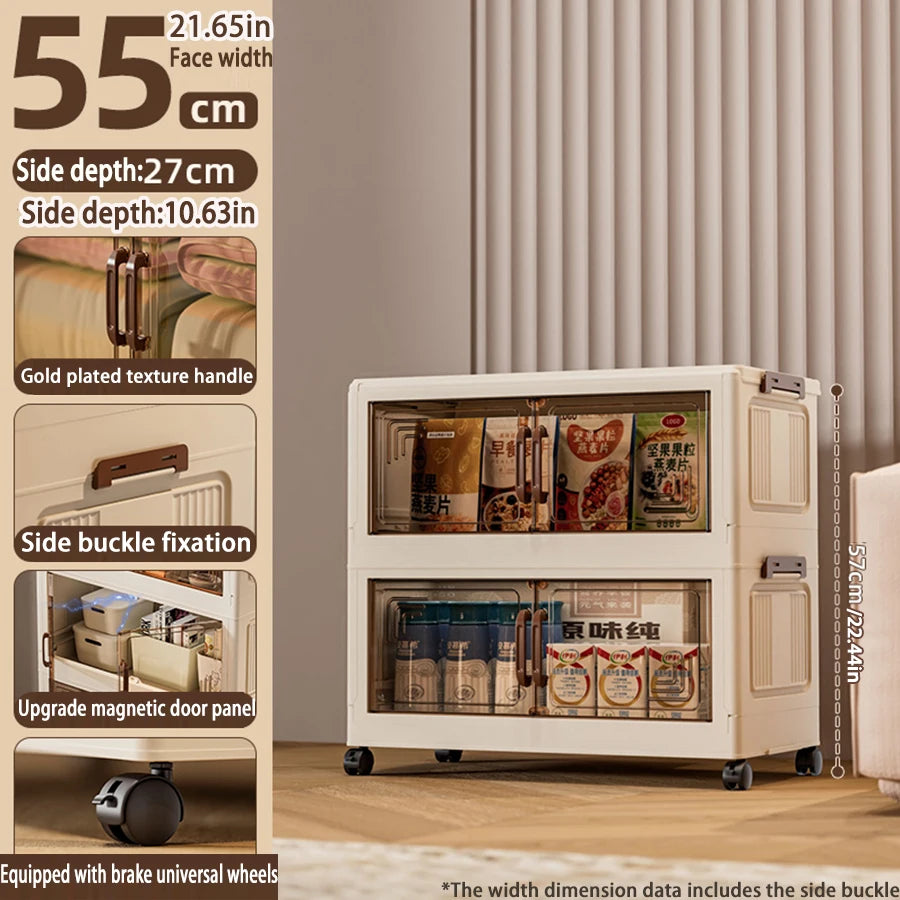 Foldable Multifunction Storage Cabinet with Large Capacity