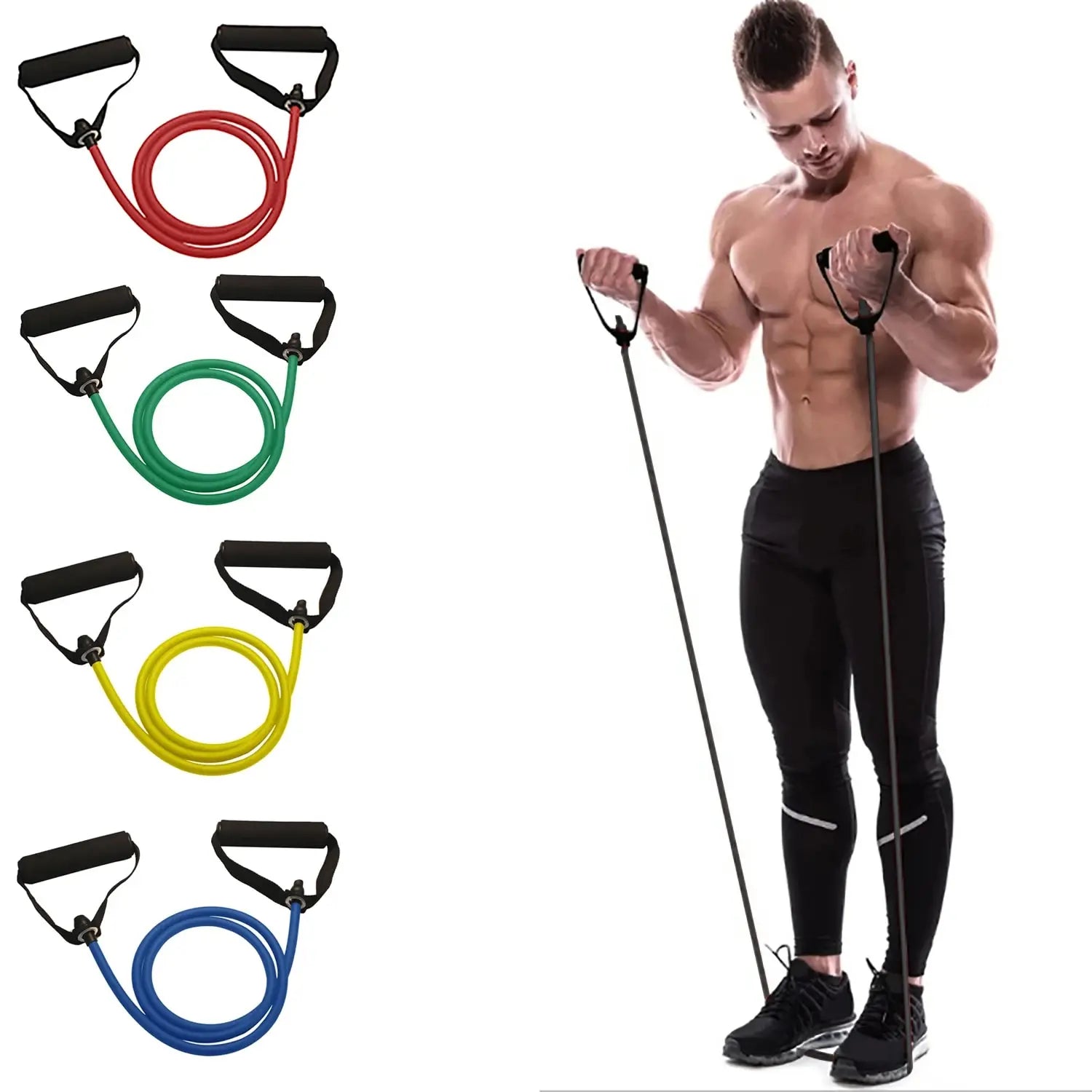 Home Fitness Resistance Bands with Handles