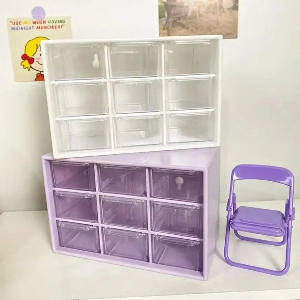 Dustproof Desktop Drawer Organizer with 9 Compartments