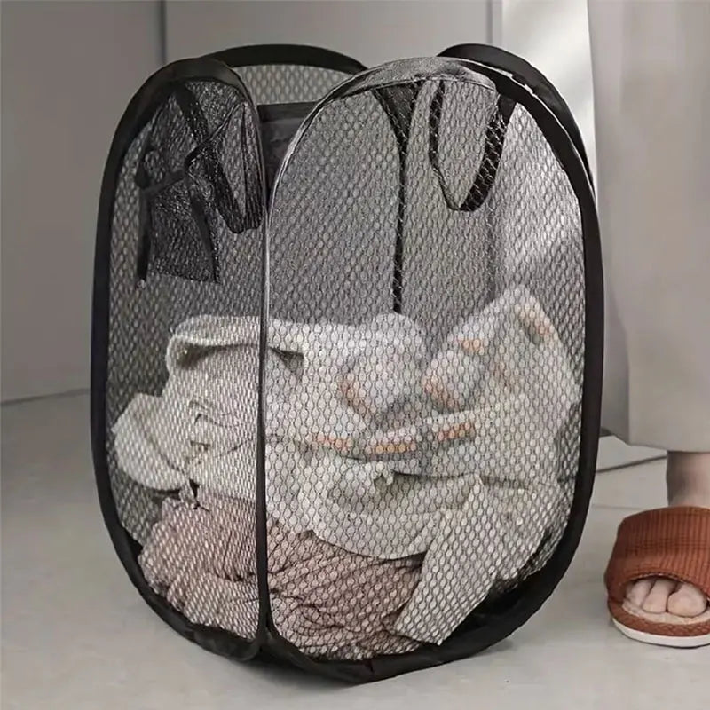 Mesh Laundry Hamper for Home Use
