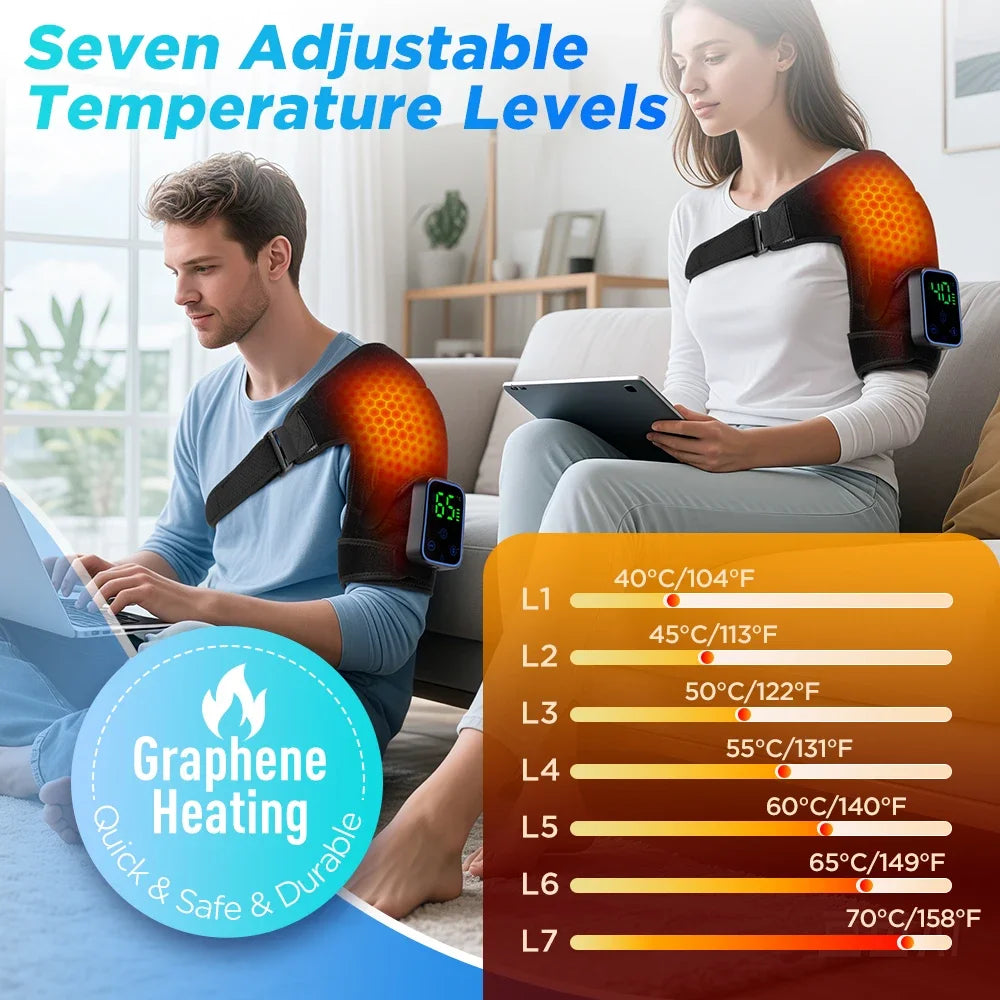 Heated Shoulder Massager with App Control