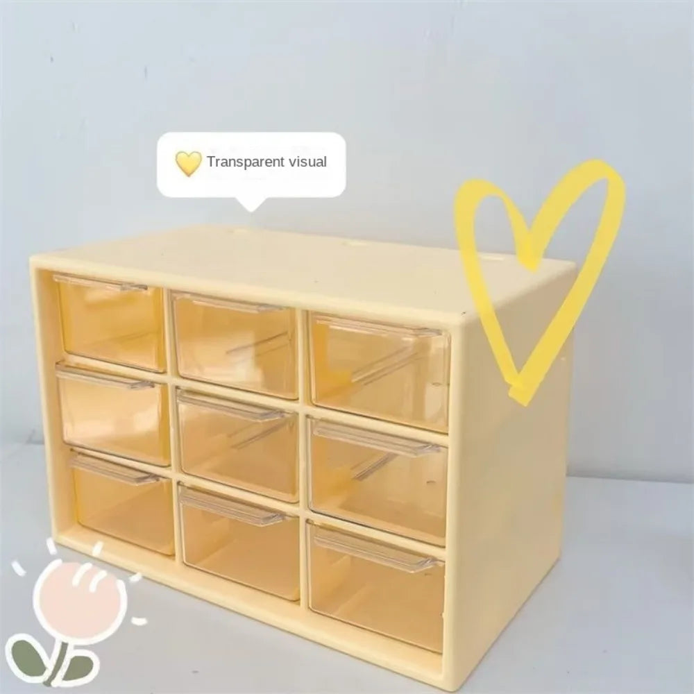 Dustproof Desktop Drawer Organizer with 9 Compartments