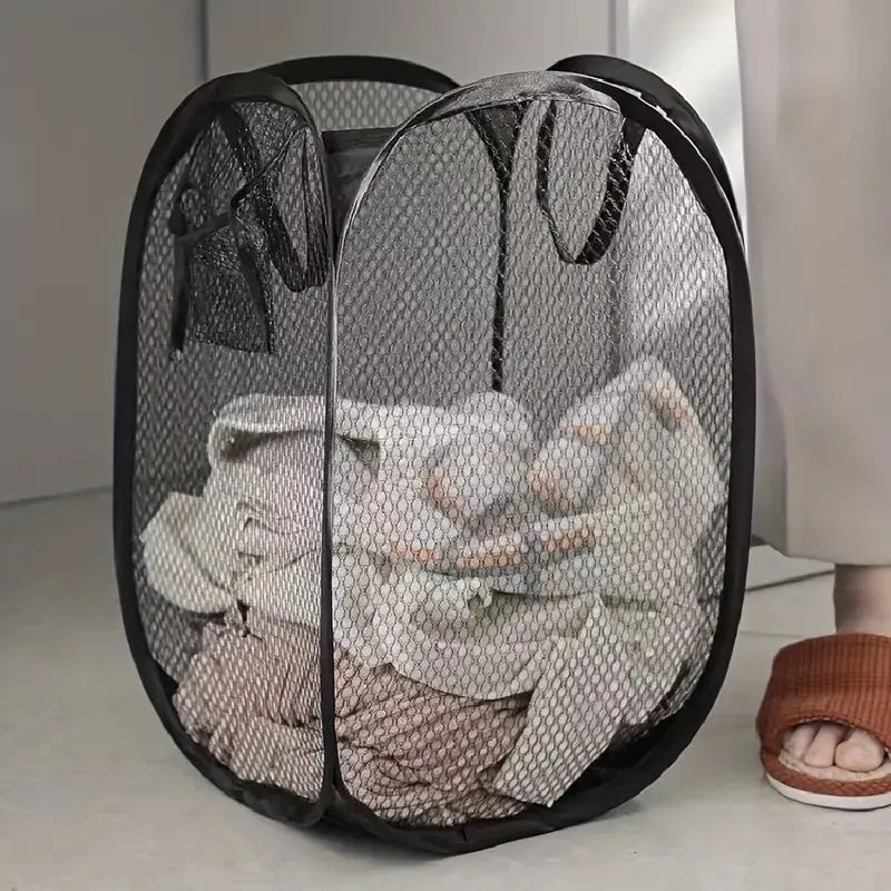 Mesh Laundry Hamper for Home Use