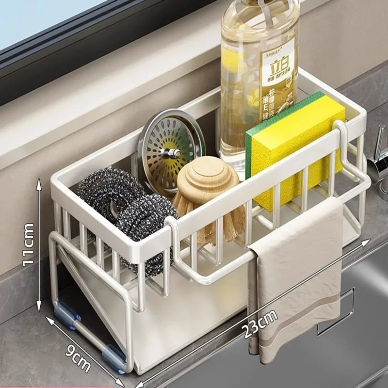 Drill-Free Kitchen Sink Organizer Rack