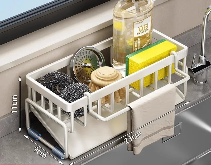 Drill-Free Kitchen Sink Organizer Rack