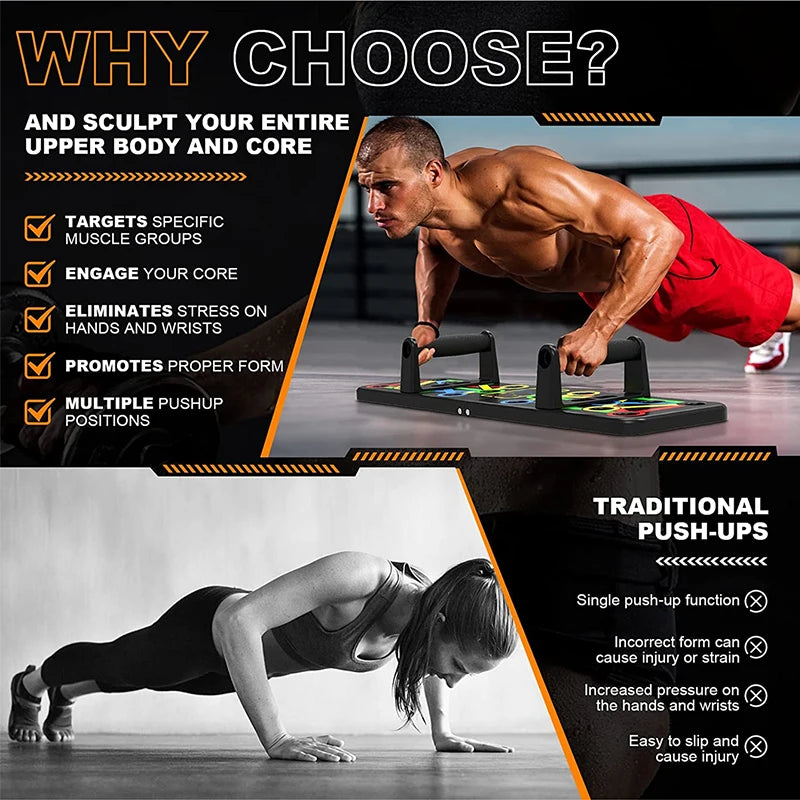 Multi-Function Push-Up Board for Home Workouts