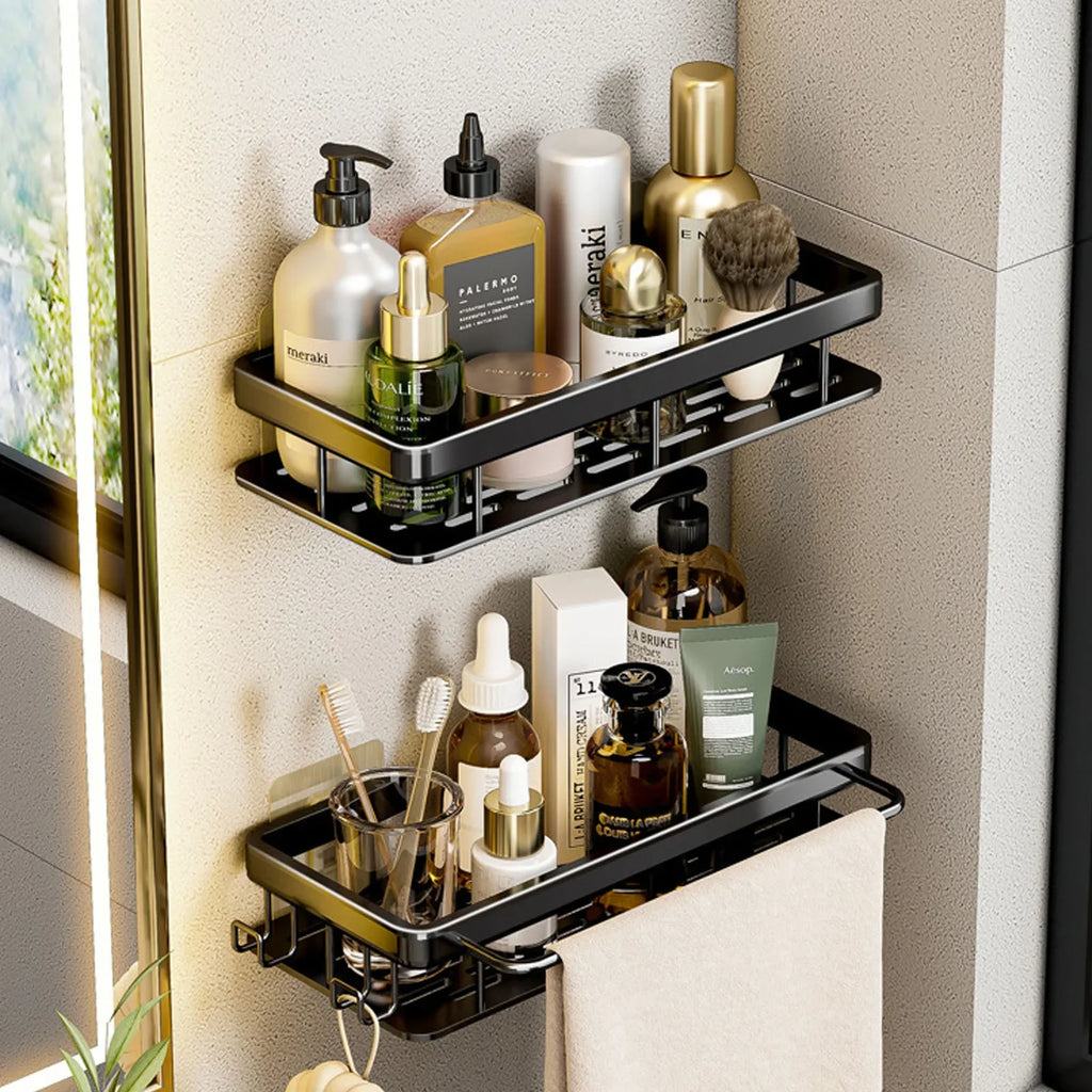 No-Drill Wall Mounted Bathroom Shelf