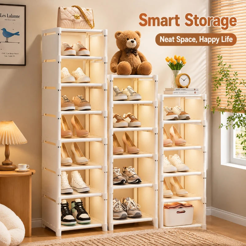 8-Tier Shoe Storage Rack with Metal Frame