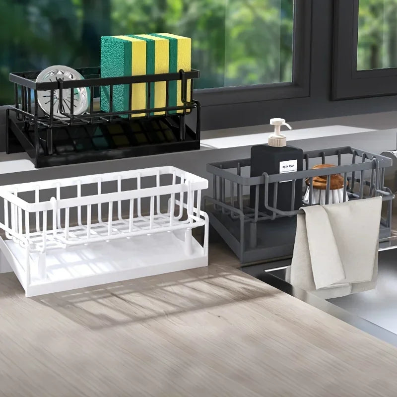 Drill-Free Kitchen Sink Organizer Rack