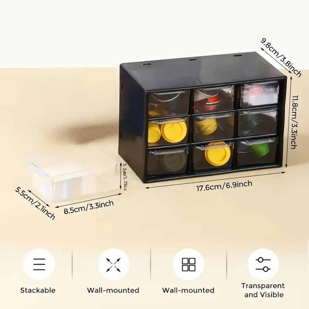 Dustproof Desktop Drawer Organizer with 9 Compartments