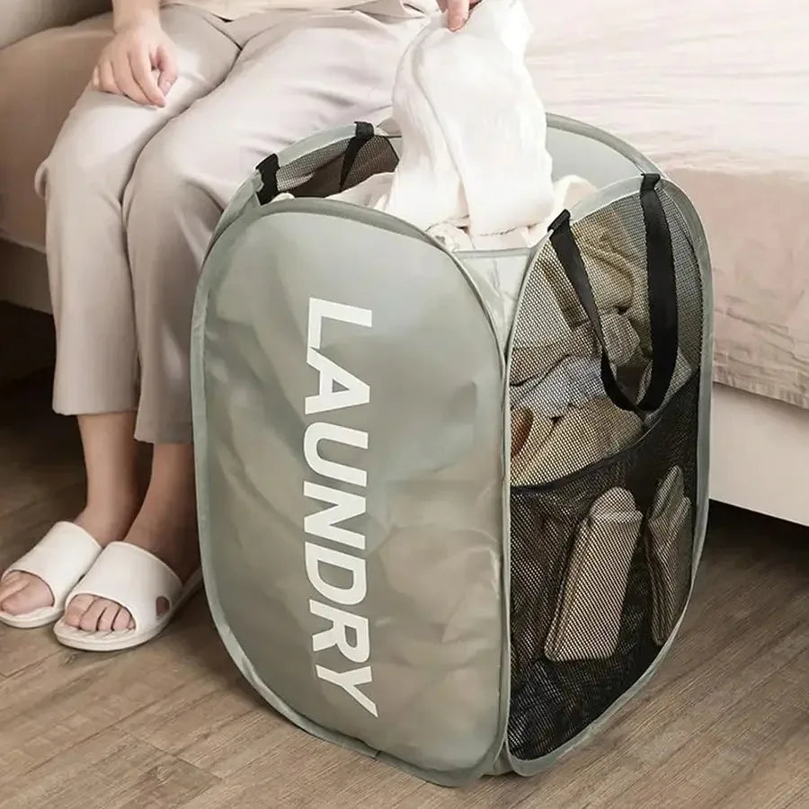 Mesh Laundry Hamper for Home Use