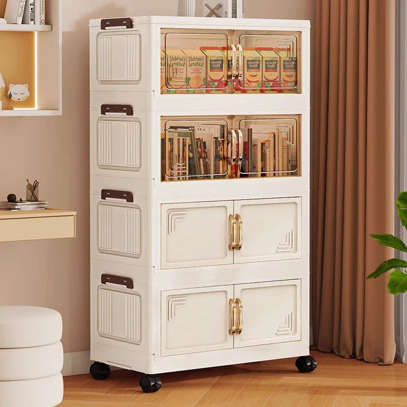 Foldable Multifunction Storage Cabinet with Large Capacity