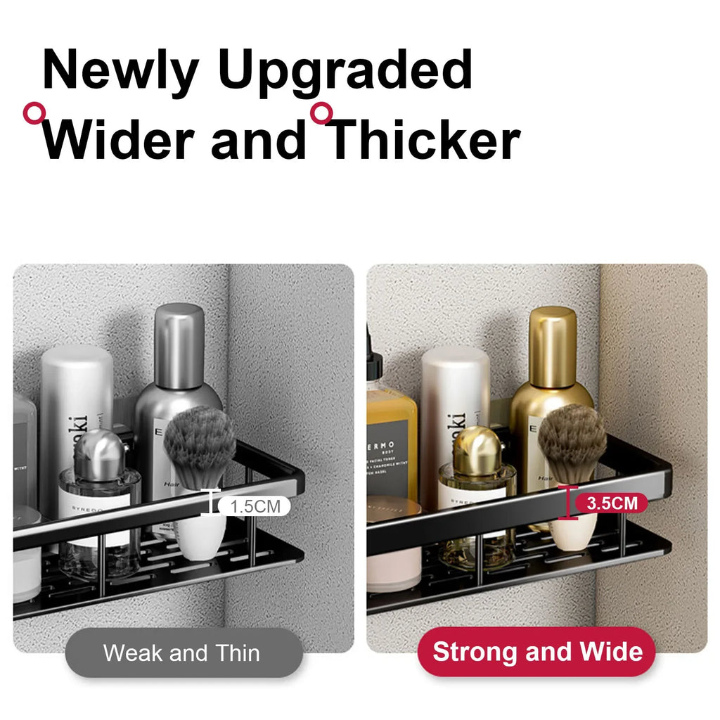 No-Drill Wall Mounted Bathroom Shelf