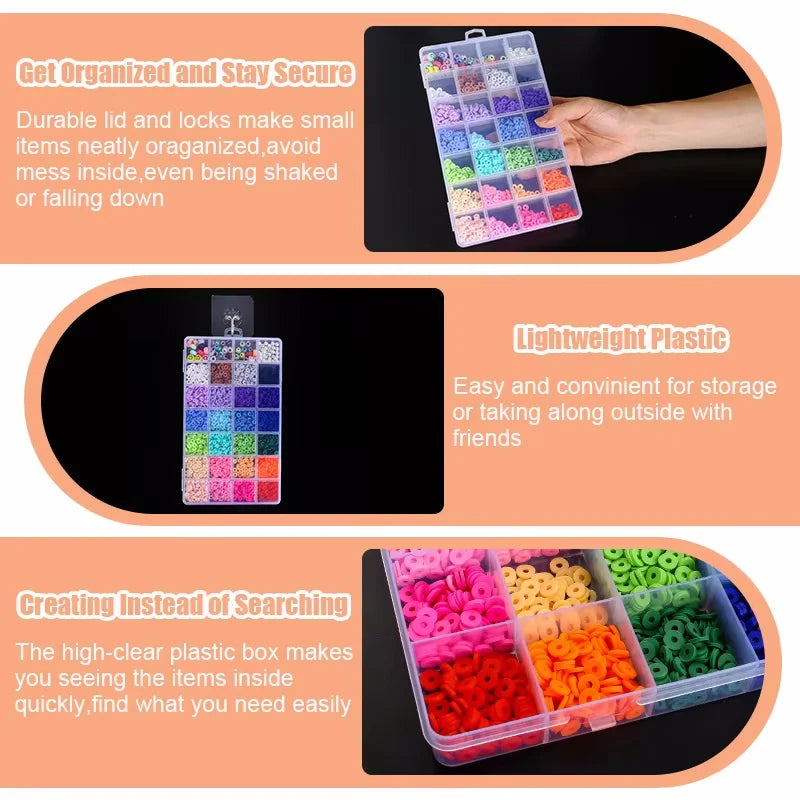 28-Compartment Bead & Jewelry Organizer Box