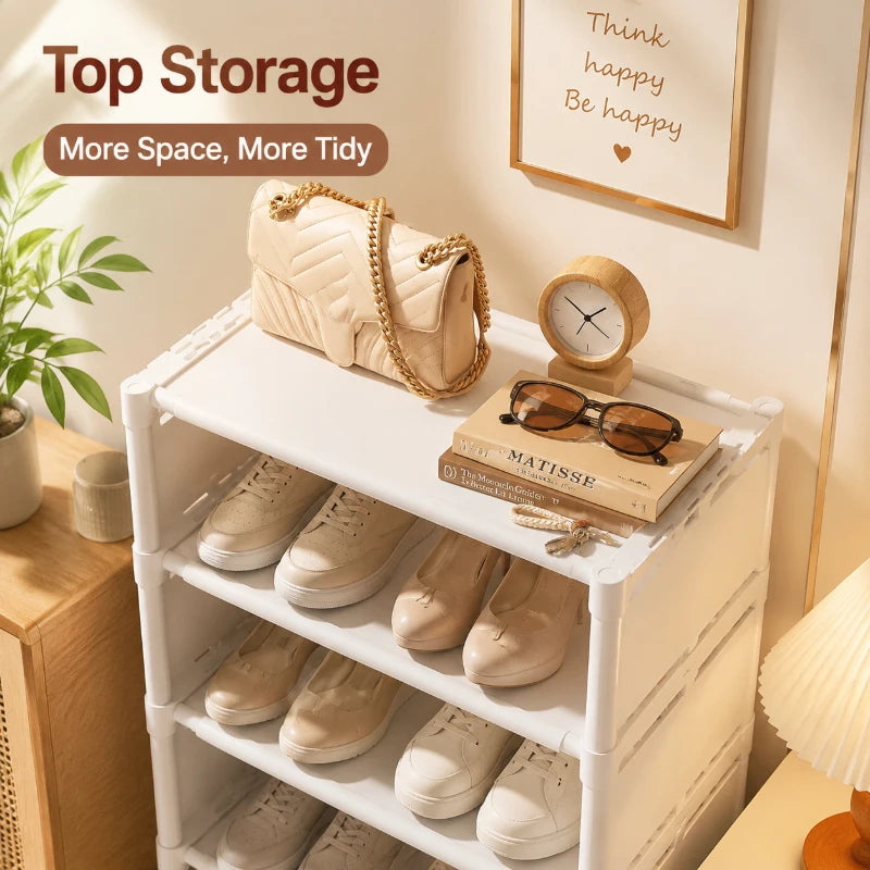 8-Tier Shoe Storage Rack with Metal Frame