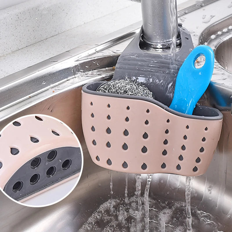 Adjustable Kitchen Sink Drain Basket Holder